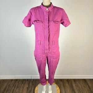 ❤️ GAP Pink Short Sleeve Jumpsuit 4